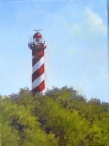 "Lighthouse of Burgh Haamstede" oil on canvas 18x24 cm